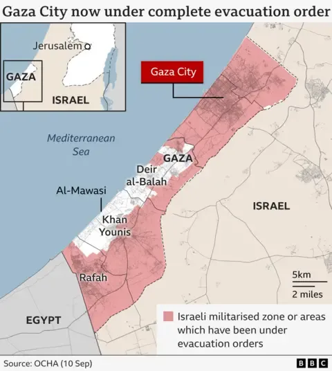 Thousands Civilians Escape as Military Forces Advance Deeper into Gaza City